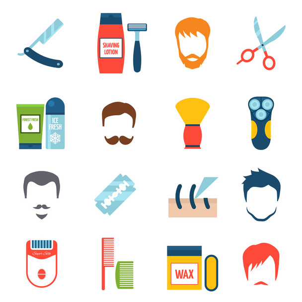 Set de iconos de afeitado
 - Vector, Imagen