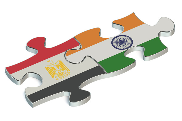 Egypt-India puzzles - Foto, Imagen