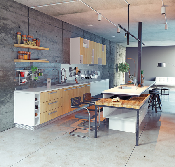 Modern konyha lakberendezés - Fotó, kép