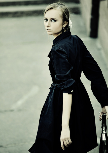 model posing on a city street - Photo, Image
