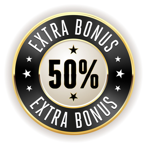 50 procent dodatkowy bonus - Wektor, obraz