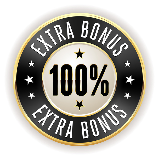 yüzde 100 ekstra bonus - Vektör, Görsel