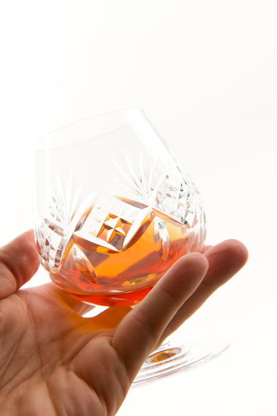 Cognac on the glass - Фото, изображение