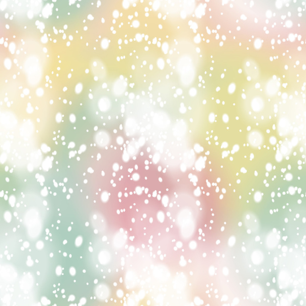 Barevné rozmazané pozadí s překrytím sníh, bezešvé - Vektor, obrázek