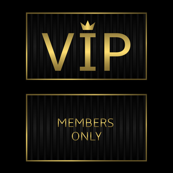 Golden VIP card - Vector, Image