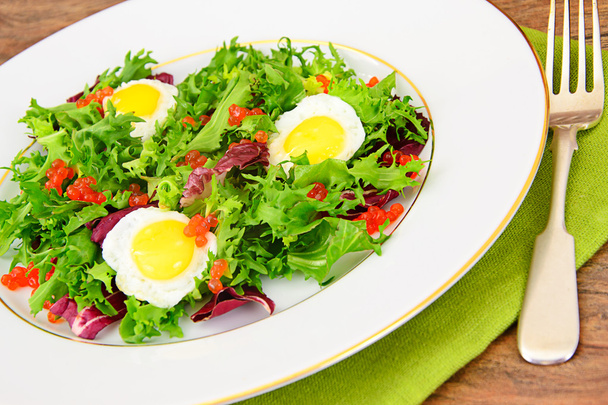 Salad Mix Batavian, Frise, Radicchio, Chicory, Dietary Mel end E - Photo, Image