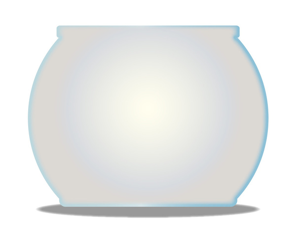 Empty Goldfish Bowl - Vector, afbeelding