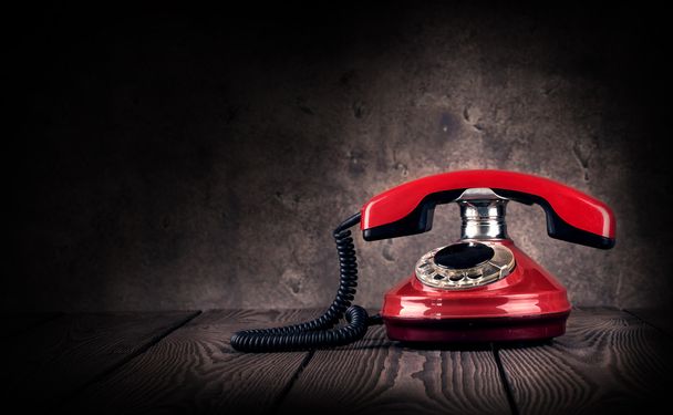 vieux téléphone rouge
 - Photo, image