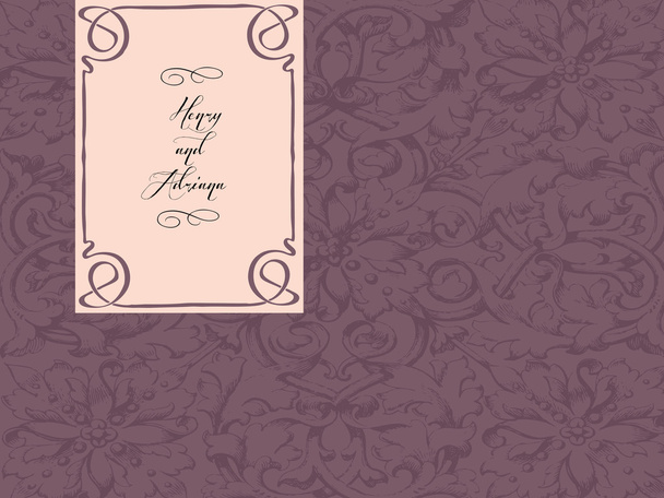 Wedding greeting card - Вектор,изображение