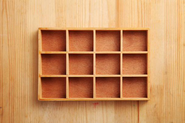 wooden box with divider  - Valokuva, kuva