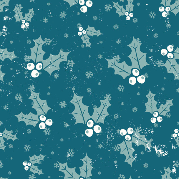 Holly Seamless Pattern - Vector, Image