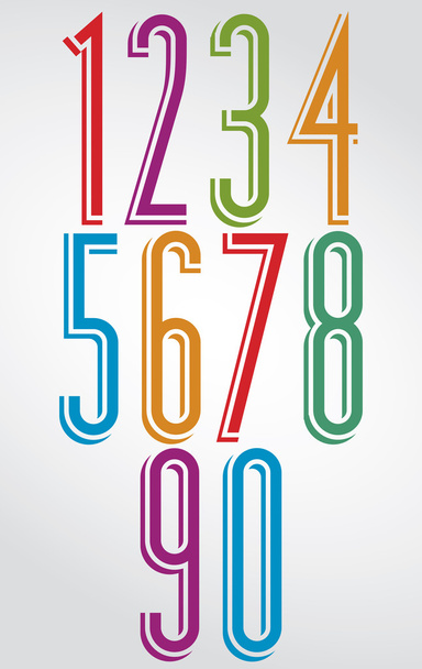 Colorful comic numbers - Вектор,изображение