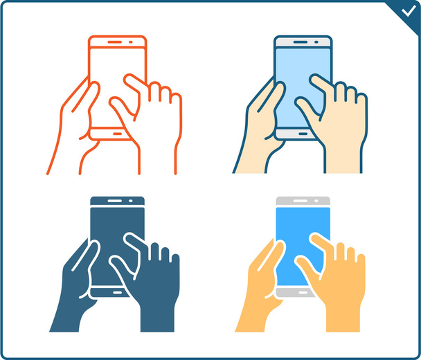 Icona gesto smartphone
 - Vettoriali, immagini