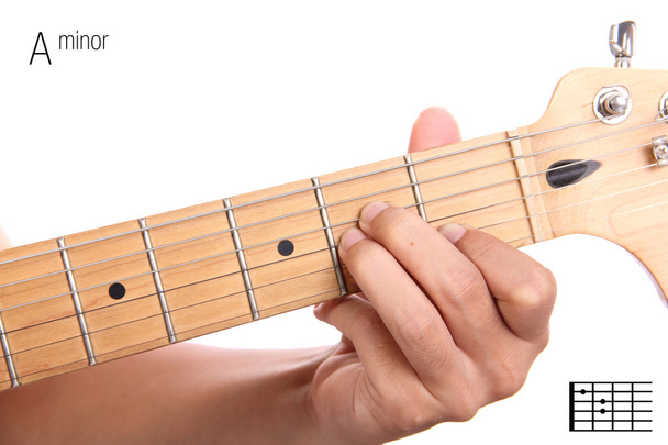Un tutorial di accordi di chitarra minore
 - Foto, immagini