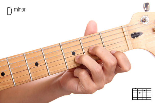 D menší kytara chord kurz - Fotografie, Obrázek
