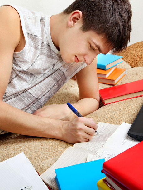 Студент делает домашнюю работу
 - Фото, изображение