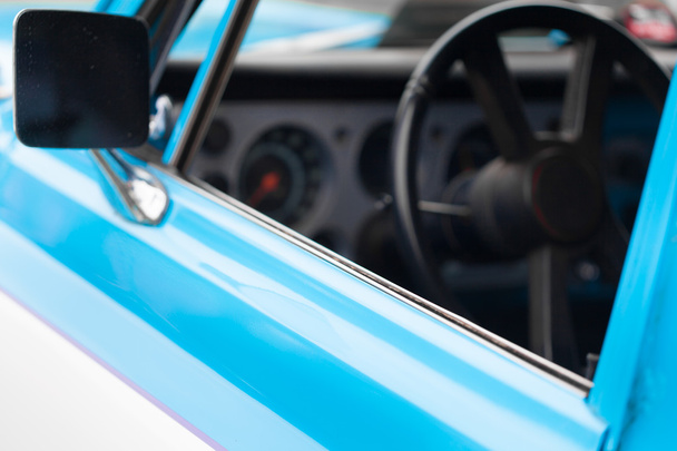Szárny tükör fényes klasszikus vintage autó - Fotó, kép