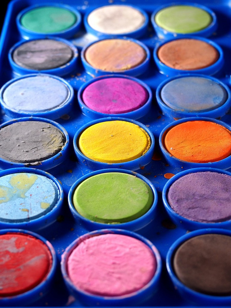 Pallette of water colors - Photo, Image
