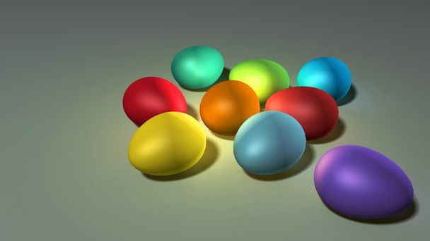 Easter color eggs - Φωτογραφία, εικόνα
