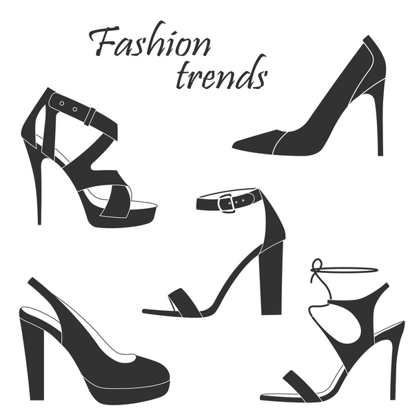 Fashion womens shoes. - Vector, Image