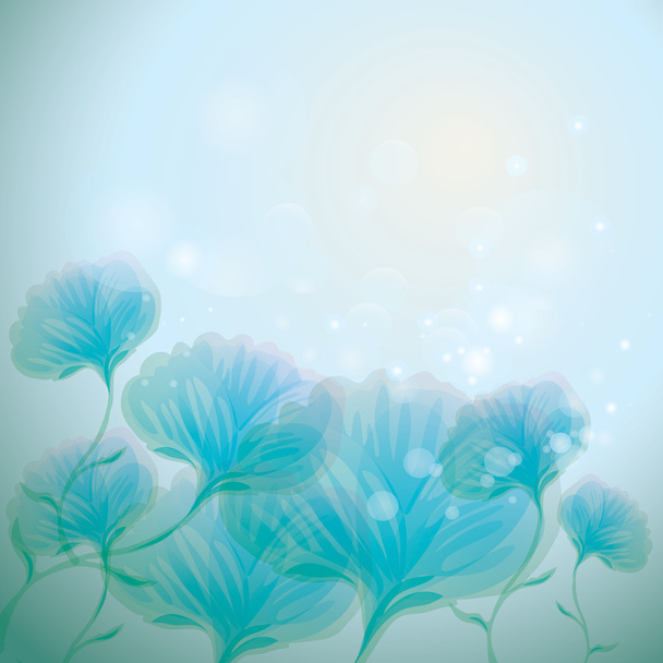 kwiaty w zimny świt - Wektor, obraz