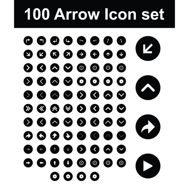 Arrows icon set - Vetor, Imagem