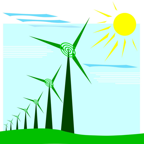 Энергия ветра и солнца
 - Фото, изображение