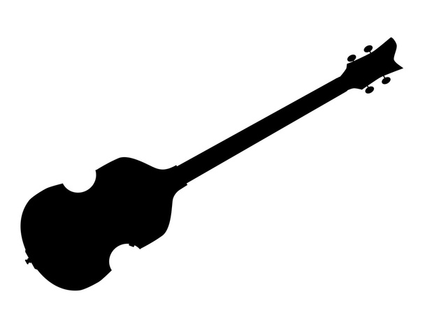стиль скрипки бас гітара силует
 - Вектор, зображення
