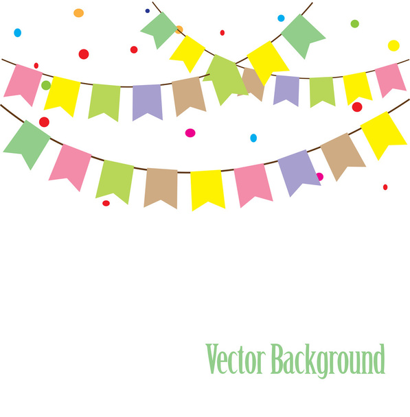 Bunting Vector Background - Vector, Image