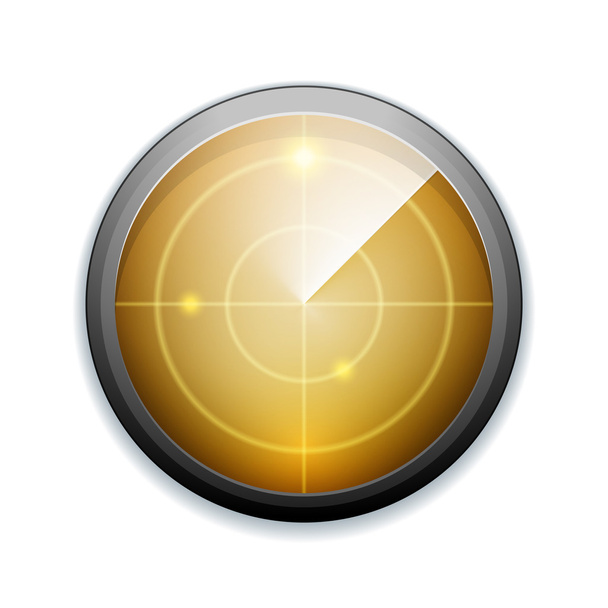 Sinal do ícone do botão de radar
 - Vetor, Imagem