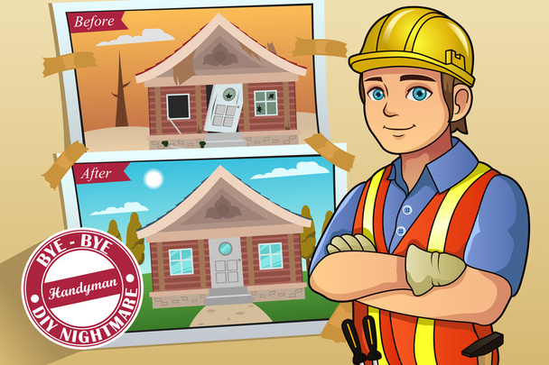 Handyman or Contractor Service  - Vector, Image