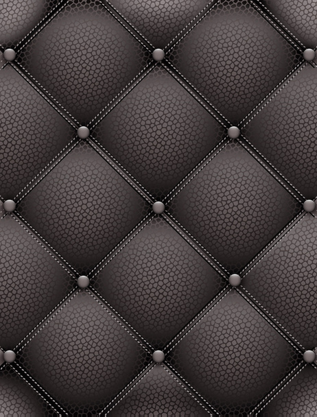黒レザー張りの家具。あなたのデザインのベクトル対称の図. - ベクター画像