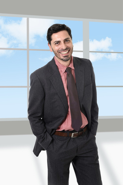 corporate portrait of young attractive businessman at modern office - Foto, immagini