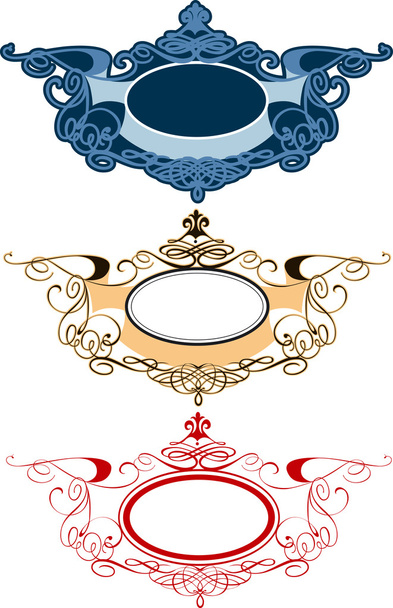 dekoracyjny ornament etykiety - Wektor, obraz