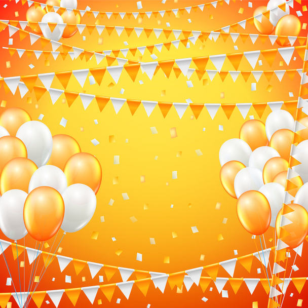 Festive flags background - Vector, Image