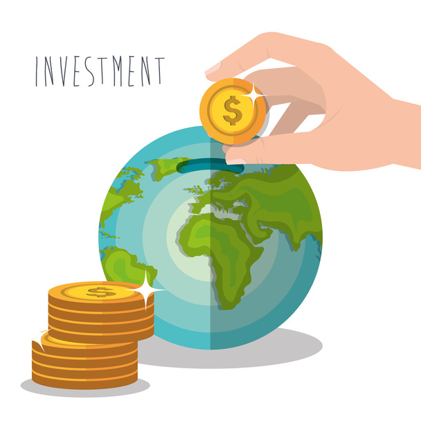 Money savings and investments - Vector, Image