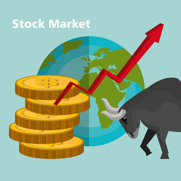 金融市場と投資 - ベクター画像