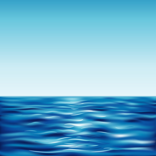 青い海と澄んだ空 - ベクター画像