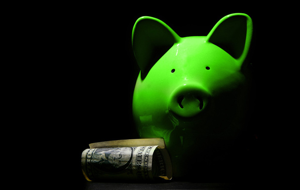 Piggy bank and U.S. dollar - Valokuva, kuva