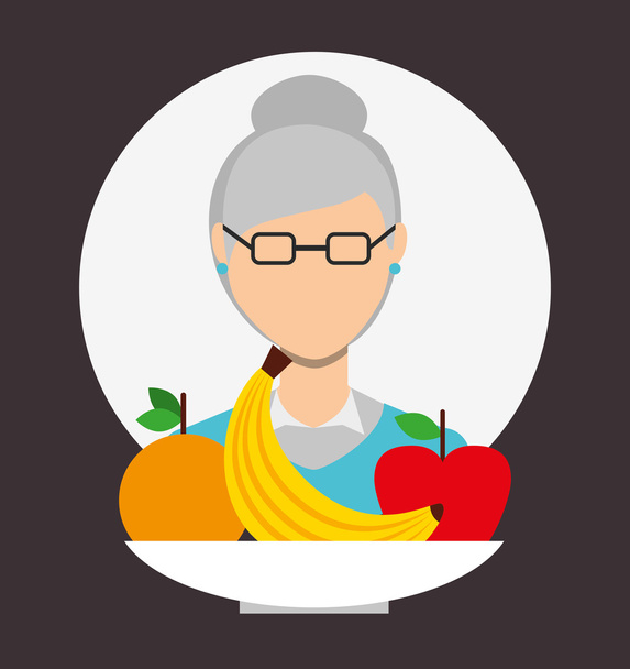 栄養と健康の設計 - ベクター画像