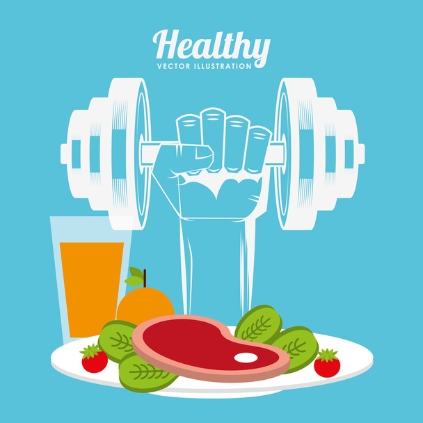 栄養と健康の設計 - ベクター画像