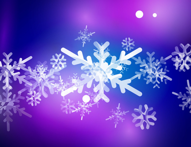 Vector Merry Christmas abstract background, snowflakes in the air - Vektör, Görsel