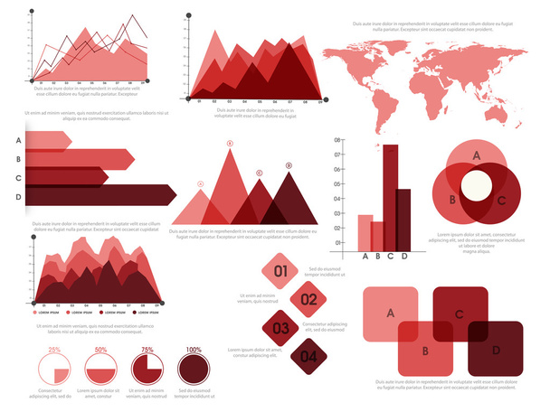 Business Infographic elements set. - Vector, Imagen