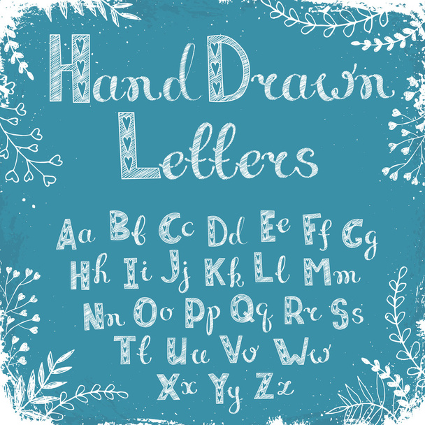 Hand drawn alphabet - Διάνυσμα, εικόνα