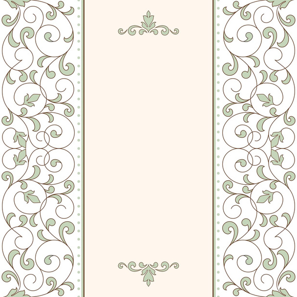Vintage card with floral ornament. - Vector, Image