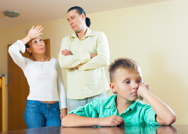 Parents and teenage son having conflict - Fotó, kép