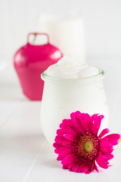 Yoghurt in a glass - Photo, Image