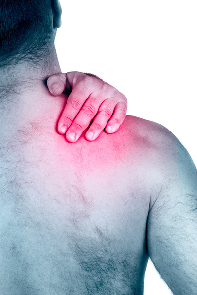 Schmerzen im Nacken - Foto, Bild
