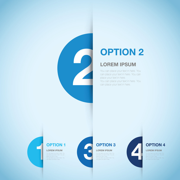 blue numbered option background - Vector, Image