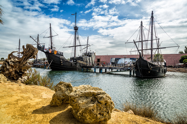 Schepen Christopher Columbus, La Rábida, Huelva in Spanje - Foto, afbeelding